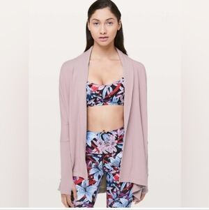 Lululemon Back In Action Wrap Cardigan Smoky Blush Oversized Size 4